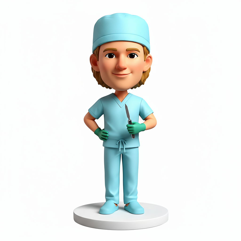 Custom Male Surgeons Bobbleheads| Perfect Gift for Surgeons - Customizable Pose & Outfit