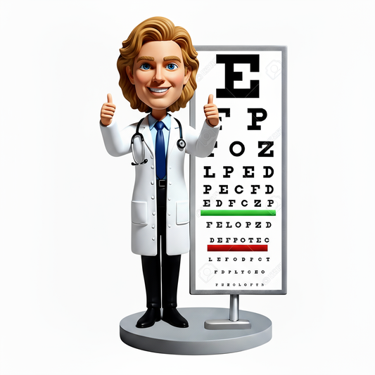 Personalized Optometrist Bobblehead - Gifts for Eye Doctors - Custom Pose & Outfit