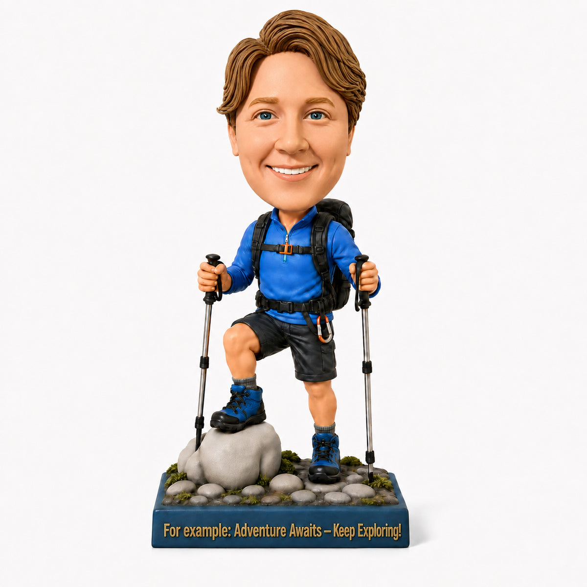 Custom Hiker Bobbleheads – Customizable Hiking Outfit & Pose