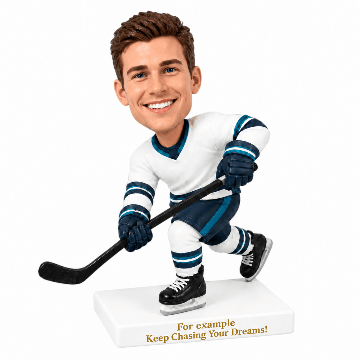 Custom Hockey Player Bobbleheads – Customizable Hockey Uniform & Pose