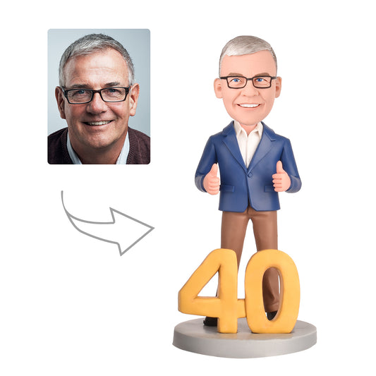 40th Birthday Gift for Men - Personalized Bobblehead -I'm the Best Man