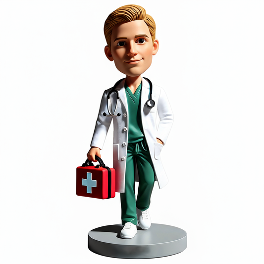 Male Doctor in Emergency Department Custom Bobbleheads