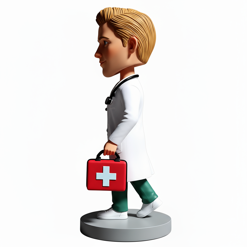 Male Doctor in Emergency Department Custom Bobbleheads