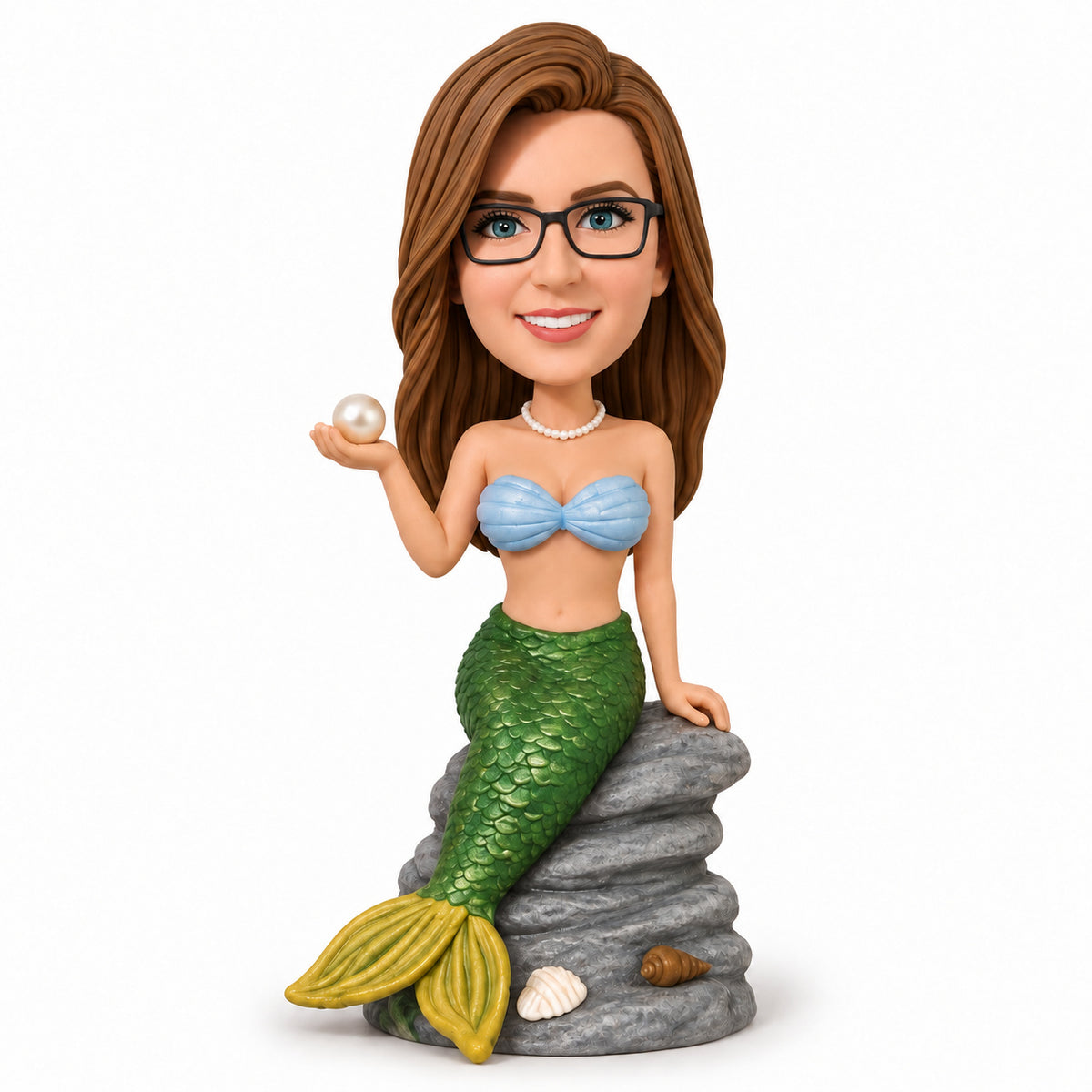 Custom Mermaid Bobbleheads– Customizable Outfit & Pose