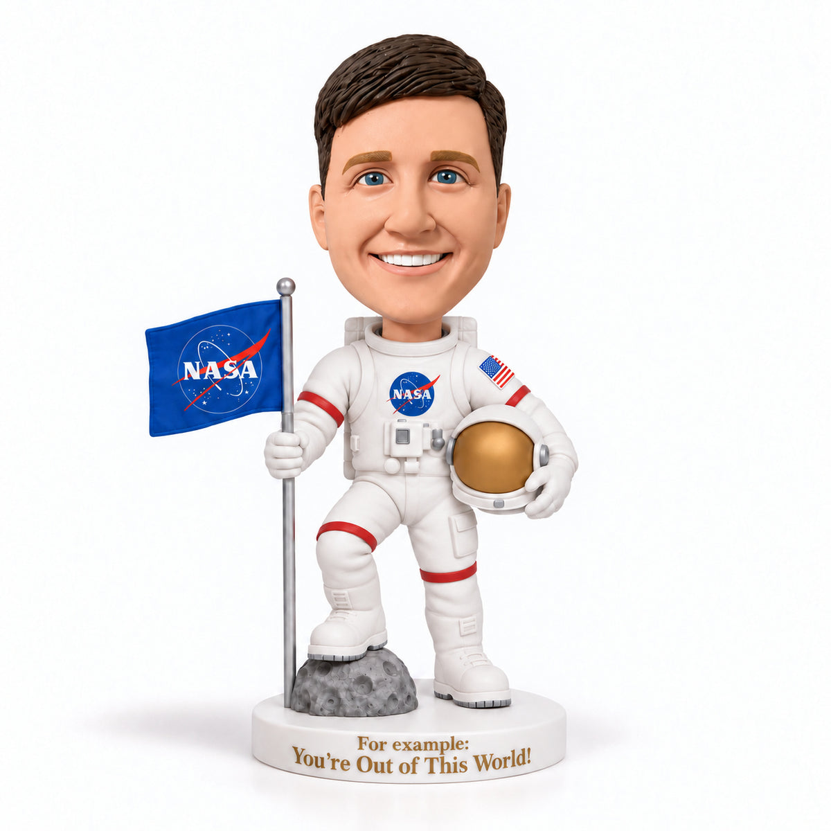 Custom Astronaut Bobblehead – Gift for NASA Fans – Customizable Outfit & Pose