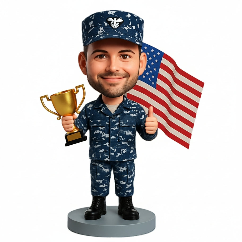 Navy Retirement Gift|Custom Bobbleheads|Navy Uniform Can Be Customized