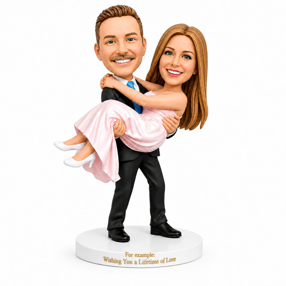 Custom Couple Bobblehead Wedding Gift – Funny Bridal Carry | Customizable Any Outfit & Pose