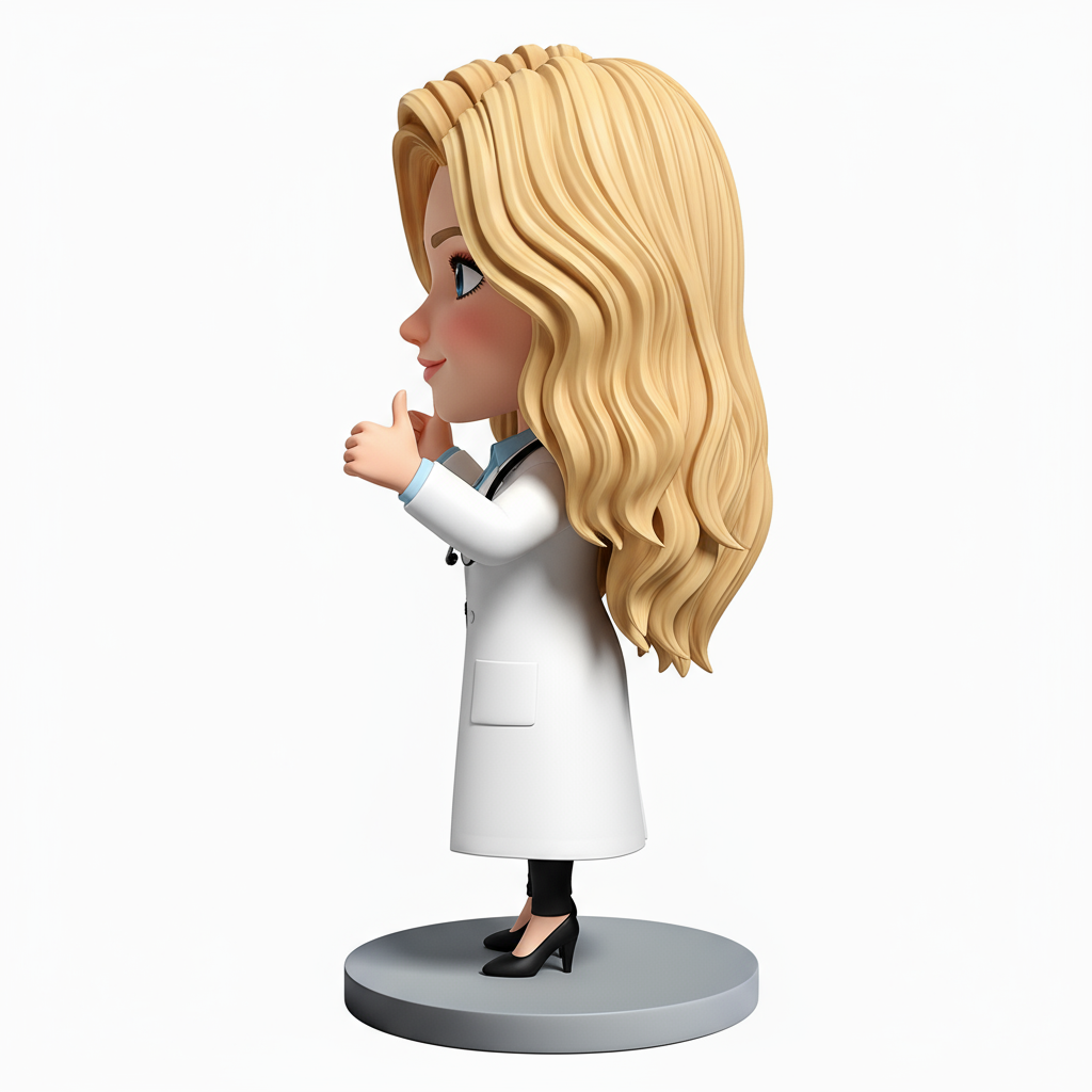 Female Doctor Thumbs up Custom Bobbleheads | Perfect Gift for Female Doctors - Customizable Pose & Outfit