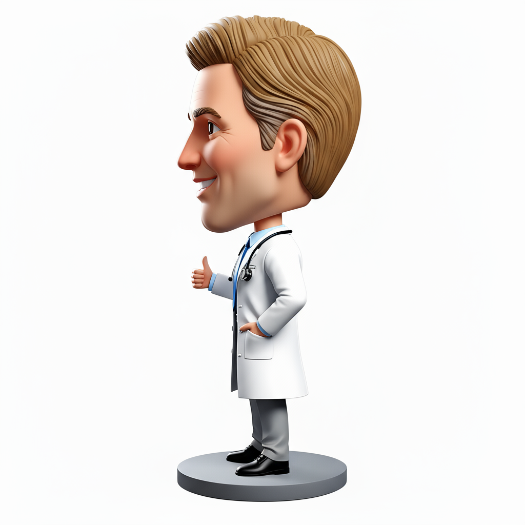 Male Doctor Giving a Thumbs up Custom Bobbleheads|Perfect Gift for Doctors - Customizable Pose & Outfit