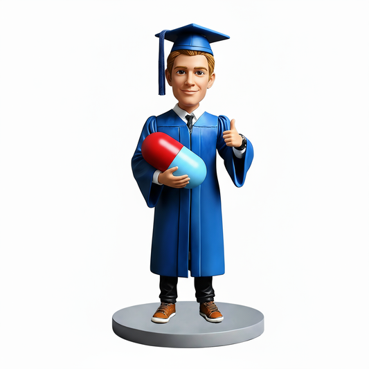 Male Pharmacy Graduate Custom Bobbleheads - PharmD Graduation Gifts