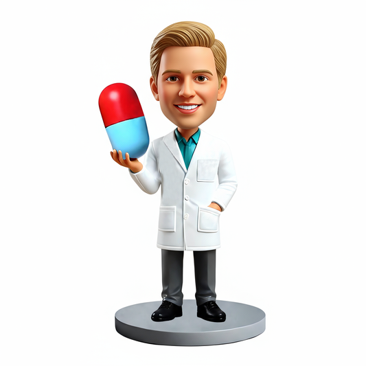Personalized Pharmacist Male Bobblehead - Perfect Gift for Pharmacist - Custom Pose & Outfit