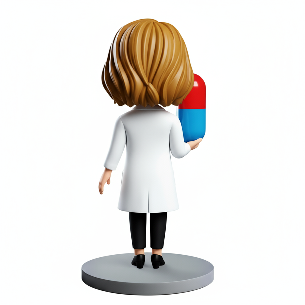 Pretty Female Pharmacist Custom Bobbleheads – Customizable Outfit & Pose