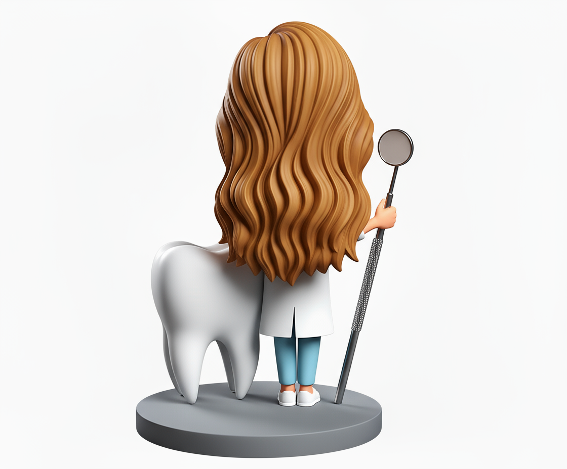 Personalized Female Dentist Bobbleheads | Perfect Gift for Female Dentist - Customizable Pose & Outfit