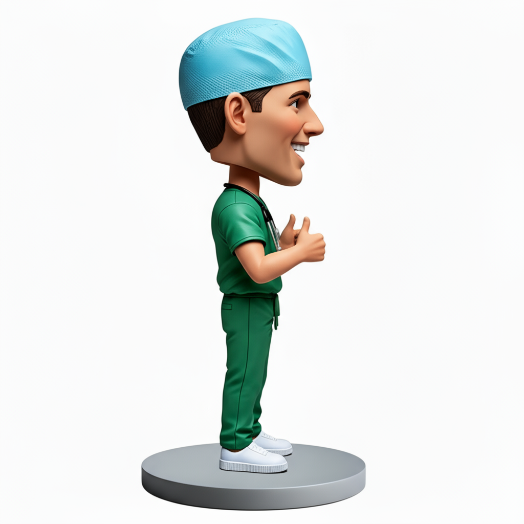 Thumbs Up Doctor Custom Bobblehead | Personalized Gift for Medical Professionals