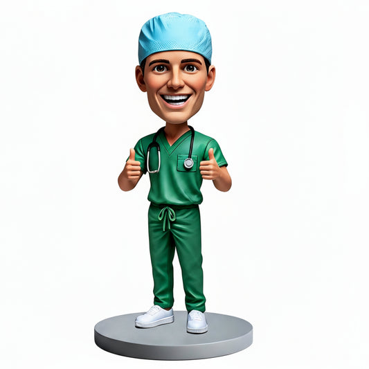 Thumbs Up Doctor Custom Bobblehead | Personalized Gift for Medical Professionals