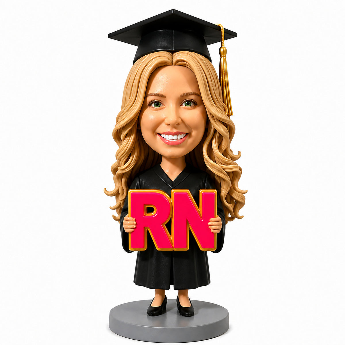 Custom Registered Nurse Graduation Bobbleheads – Customizable Medical Attire & Pose
