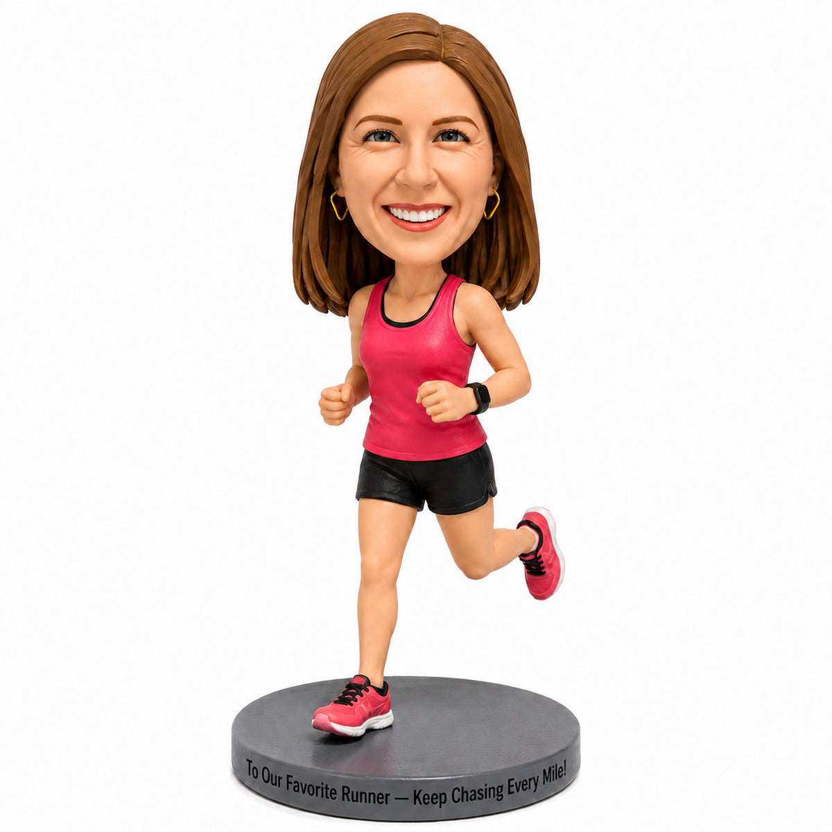 Custom Female Runner Bobbleheads –- Customizable Outfit & Pose