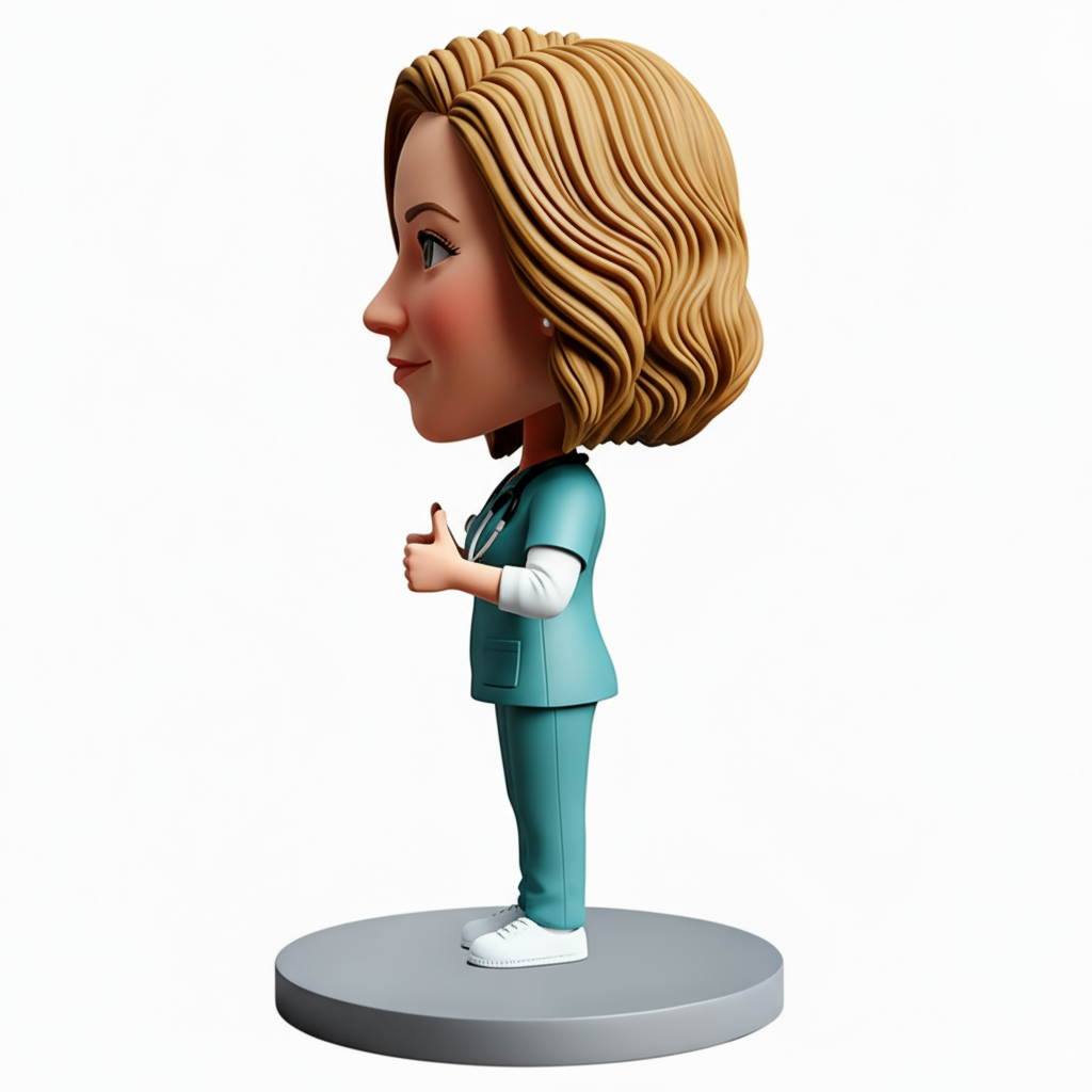 Personalized Female Doctors Bobbleheads | Unique Gifts for Female Doctors - Customizable Pose & Outfit