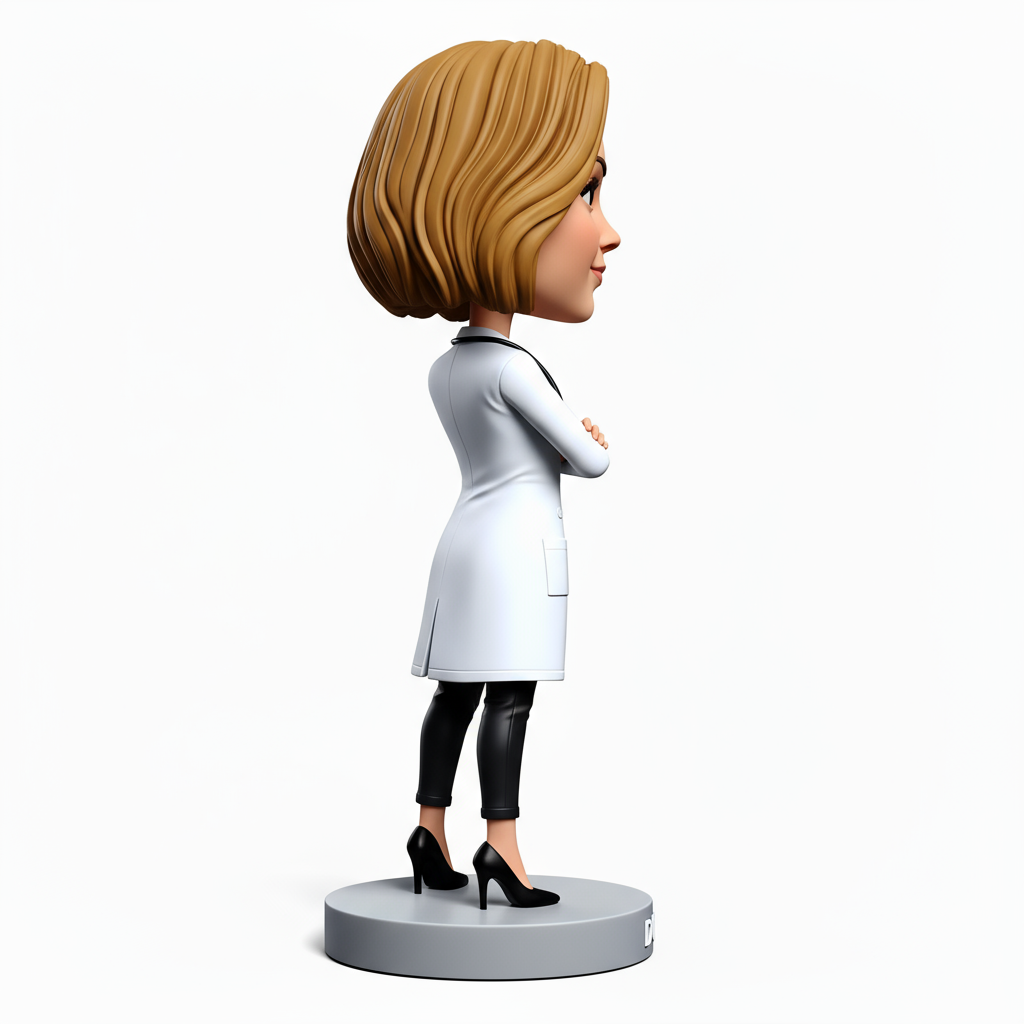 Personalized Female Doctors Bobbleheads | Gift for Lady Doctor - Customizable Pose & Outfit