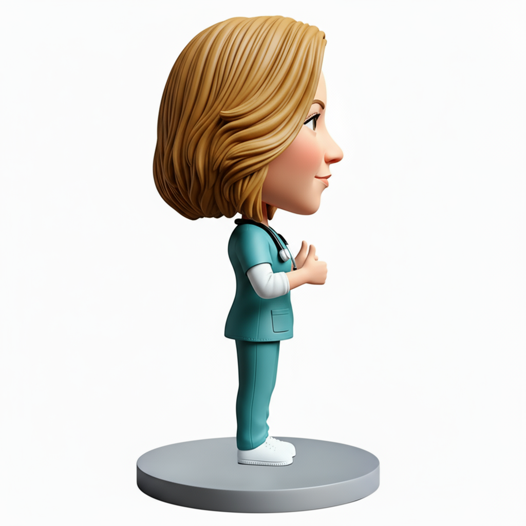 Personalized Female Doctors Bobbleheads | Unique Gifts for Female Doctors - Customizable Pose & Outfit