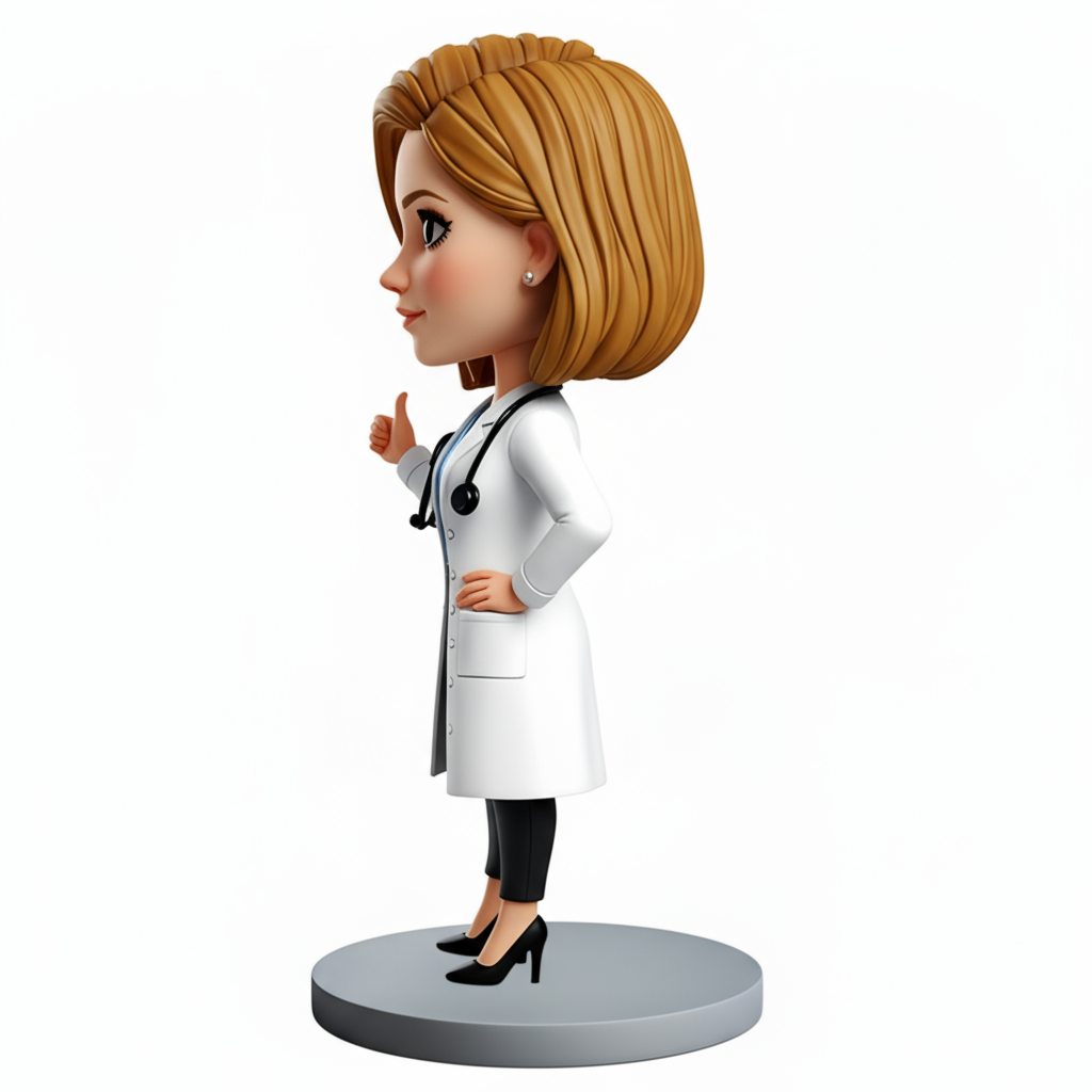 Personalized Female Doctors Bobblehead | Perfect Gift for Female Doctors - Customizable Pose & Outfit