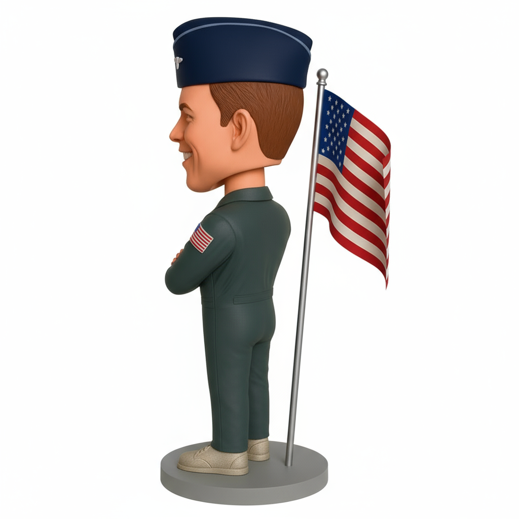 Air Force Pilot Custom Bobblehead - Air Force Uniform Outfit Can Be Customized