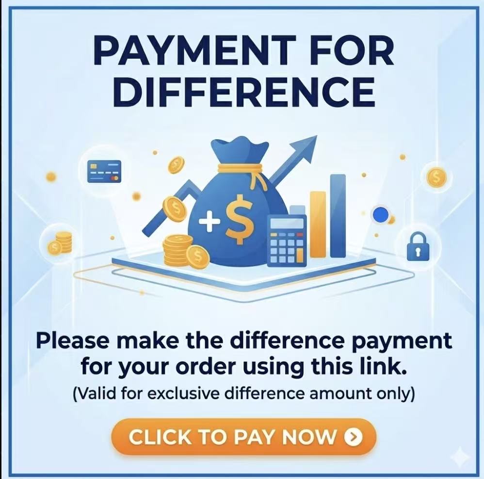 Please make the difference paymentfor your order using this link