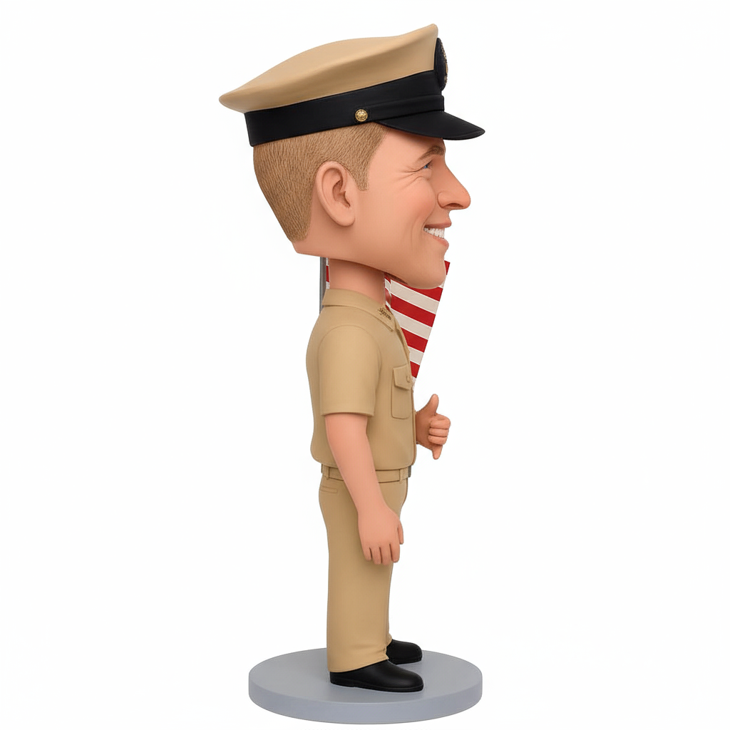Naval Officer Custom Bobbleheads - Navy Uniform Can Be Customized