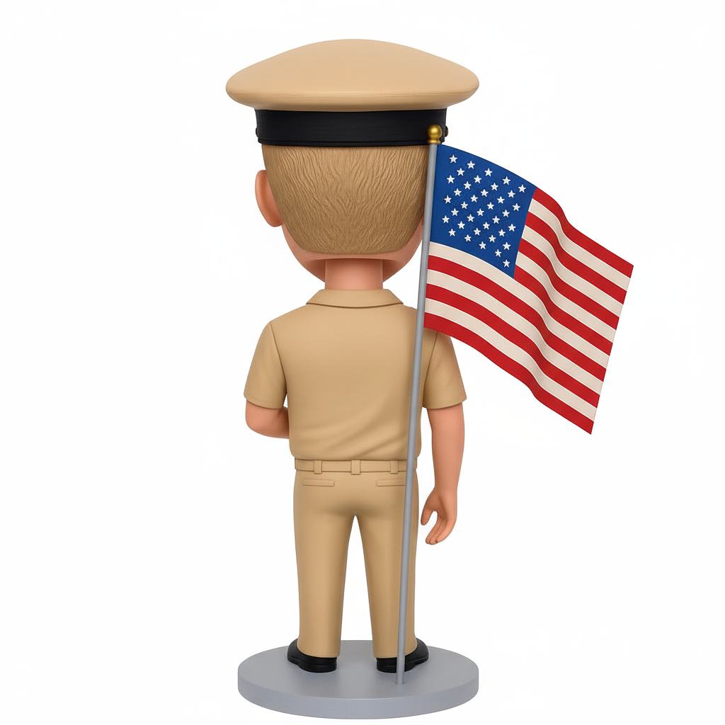 Naval Officer Custom Bobbleheads - Navy Uniform Can Be Customized