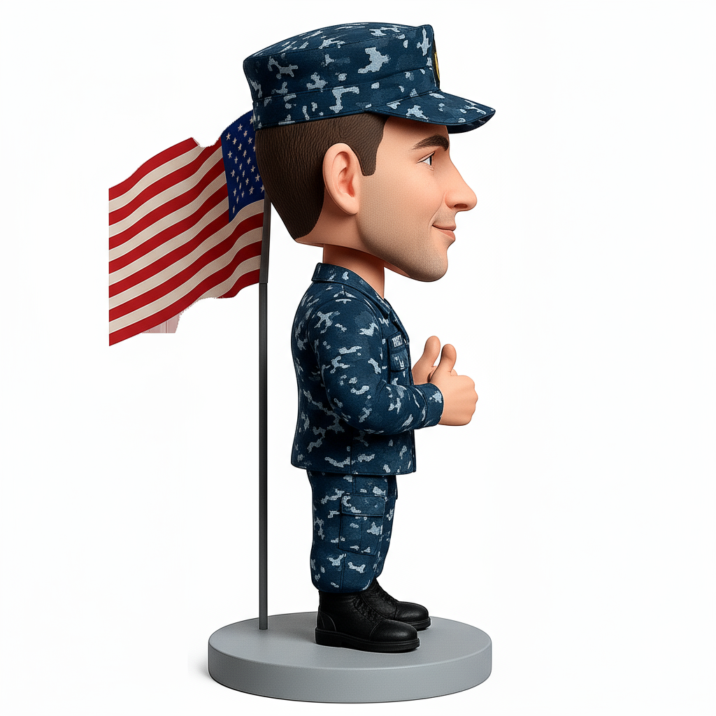 Naval Custom Bobbleheads - Navy Uniform Can Be Customized
