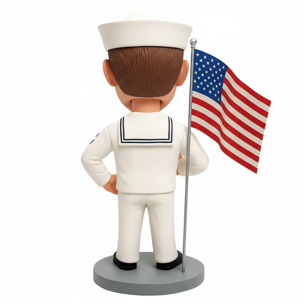 Personalized Navy Sailors Bobbleheads - Uniform Can Be Customized