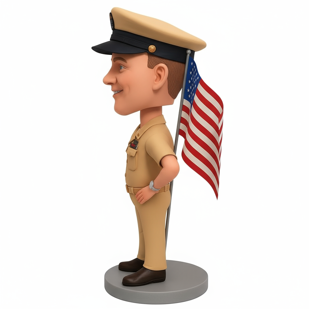 Navy Retirement Custom Bobblehead - Navy Uniform Can Be Customized