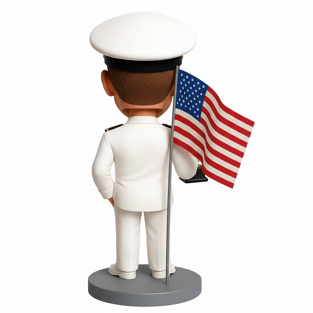 Retired Navy Officer Custom Bobbleheads- Navy Uniform Can Be Customized