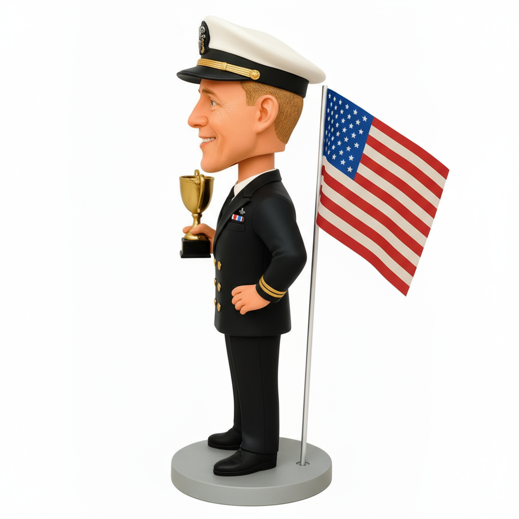 Navy Retirement Gifts Custom Bobbleheads- Navy Uniform Can Be Customized