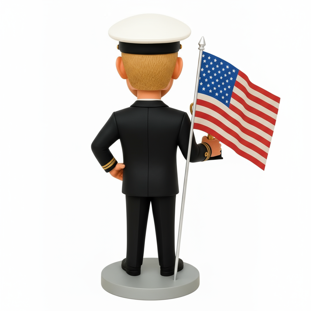 Navy Retirement Gifts Custom Bobbleheads- Navy Uniform Can Be Customized