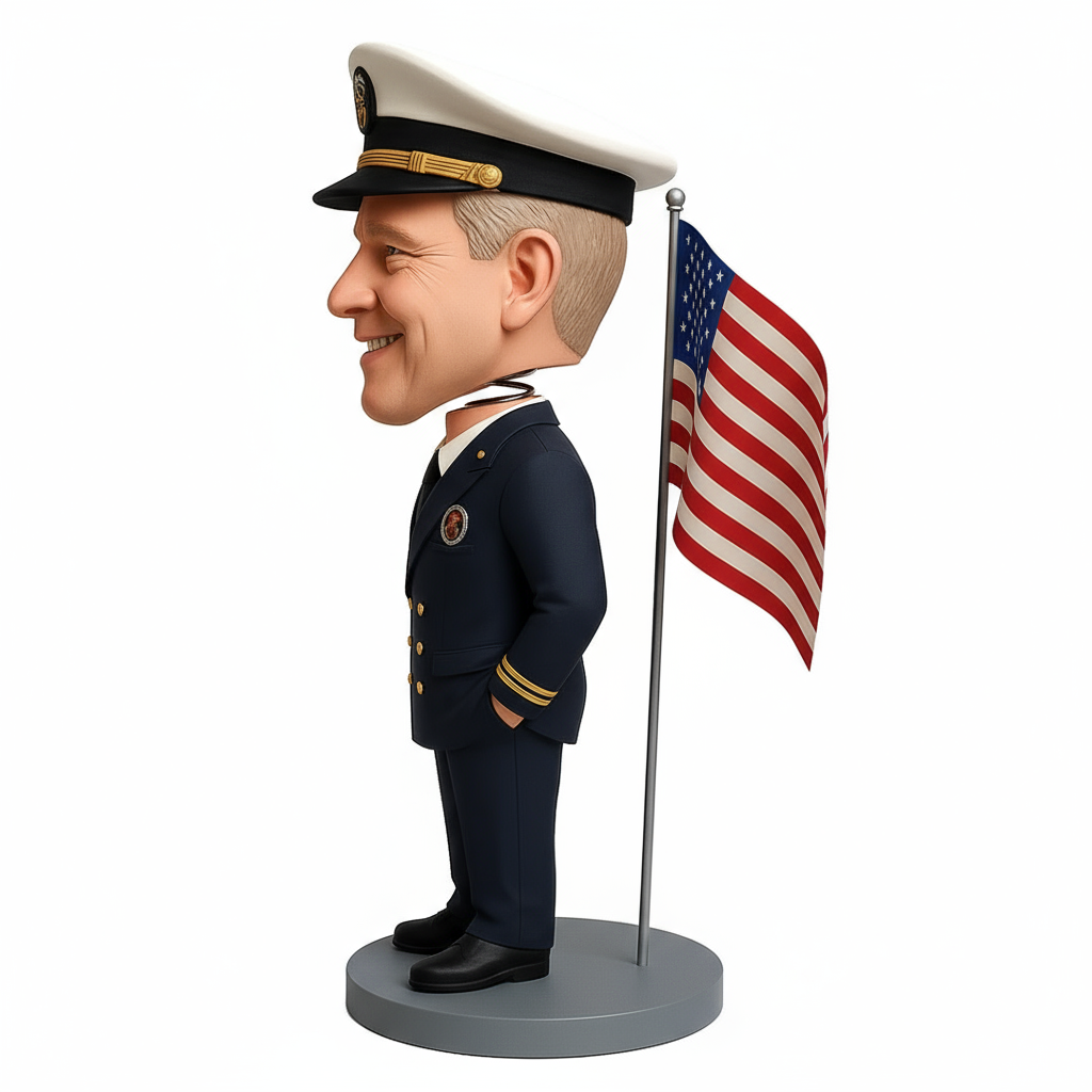 Naval Officer Custom Bobbleheads- Navy Uniform Can Be Customized