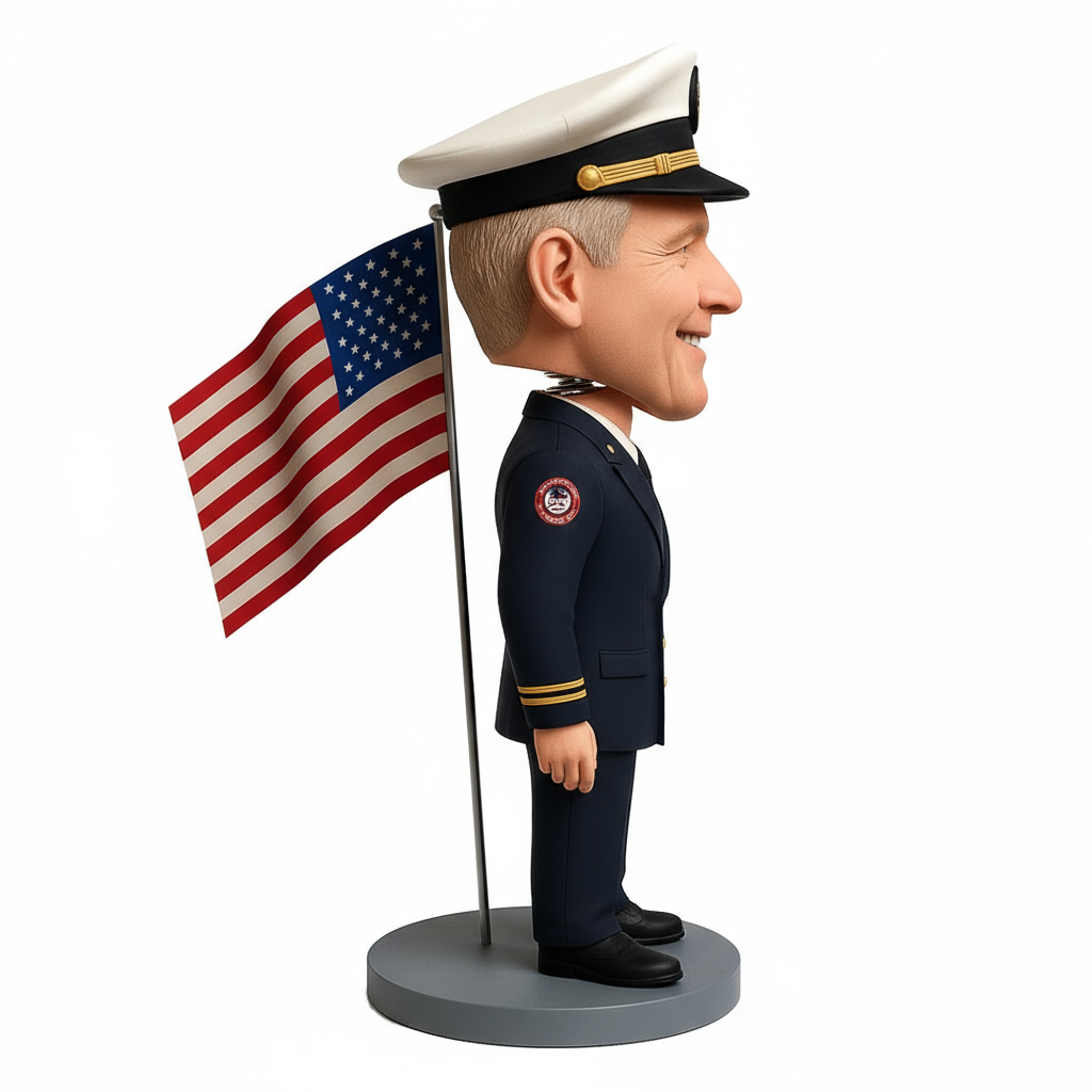 Naval Officer Custom Bobbleheads- Navy Uniform Can Be Customized