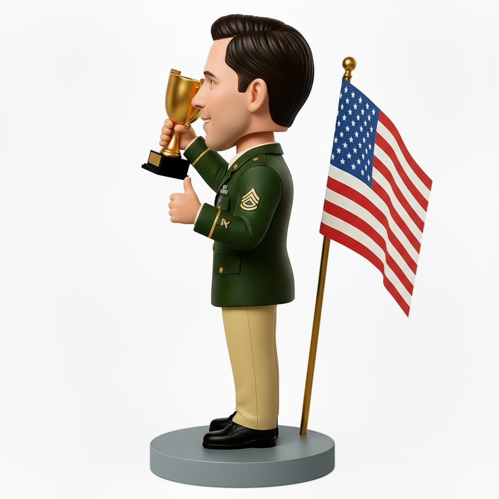 Military Retirement Gift - Army Officer Custom Bobbleheads - Army Uniform Can Be Customized