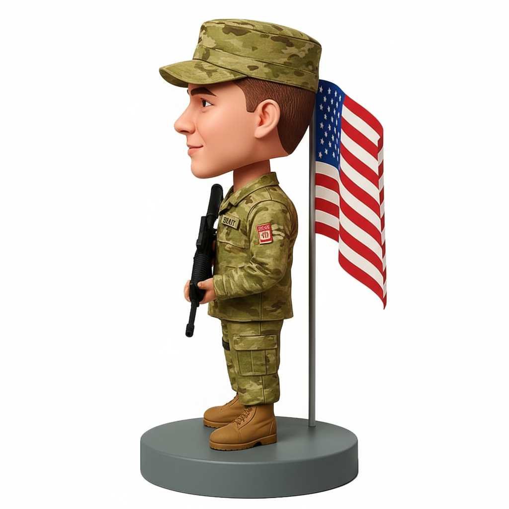 Custom Army Veteran bobbleheads - Army Uniform Can Be Customized