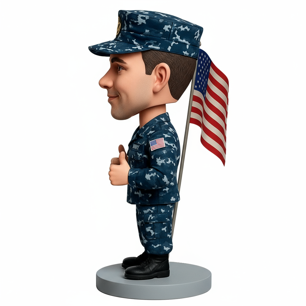 Custom Navy Bobblehead – Navy Uniform Can Be Customized