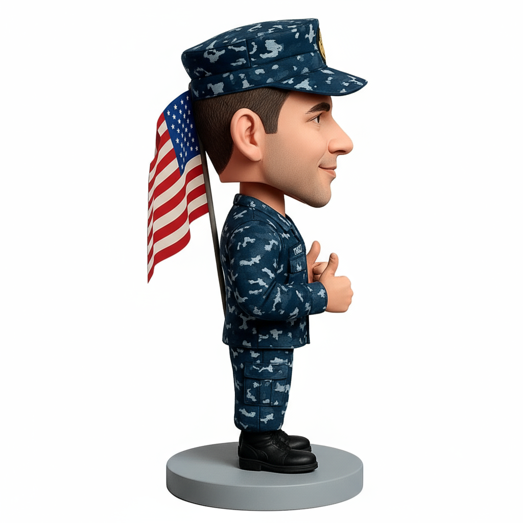 Custom Navy Bobblehead – Navy Uniform Can Be Customized