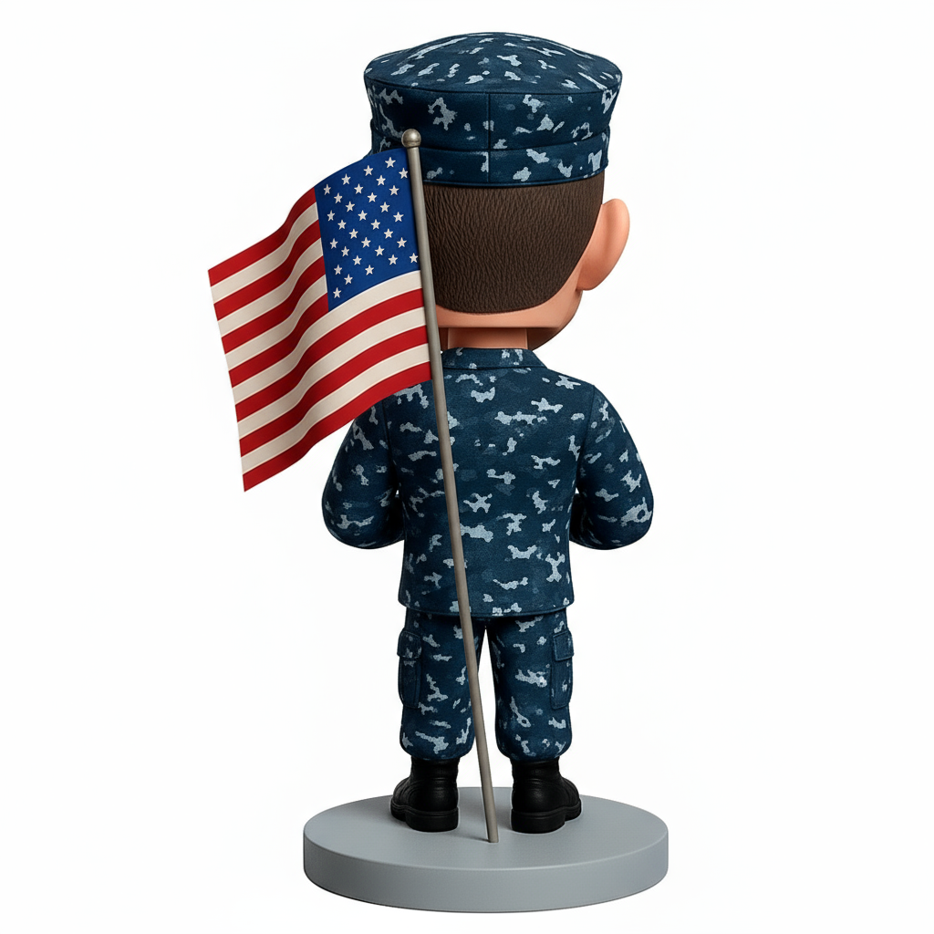 Custom Navy Bobblehead – Navy Uniform Can Be Customized