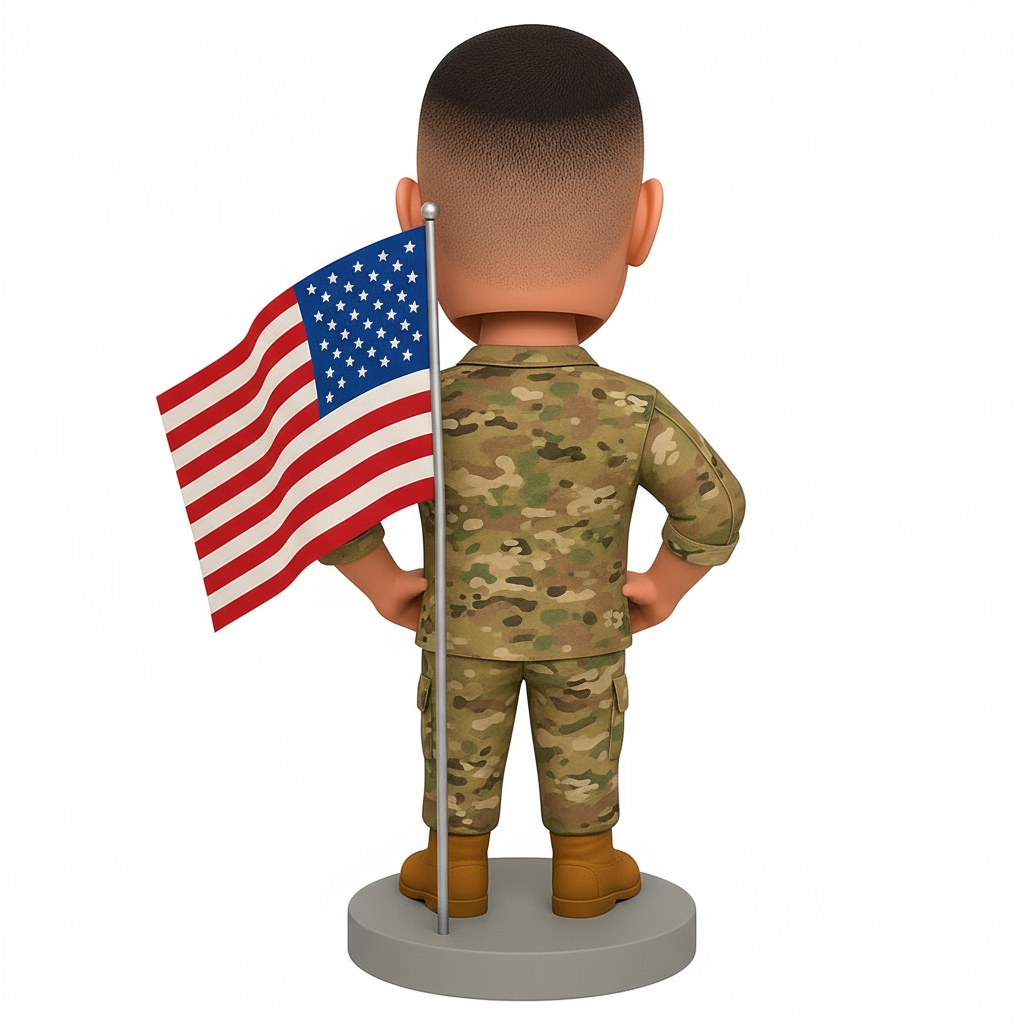 Army Retirement Custom Bobbleheads - Custom Army Uniform Available