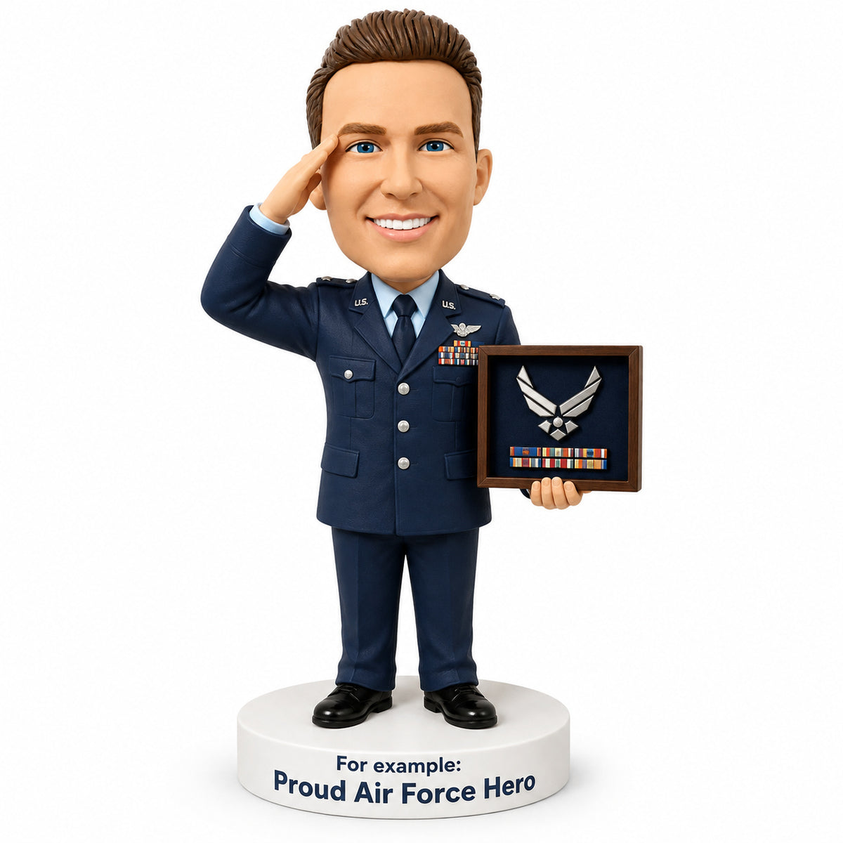 Custom U.S. Air Force  Bobbleheads –-- Customizable Military Uniform & Pose