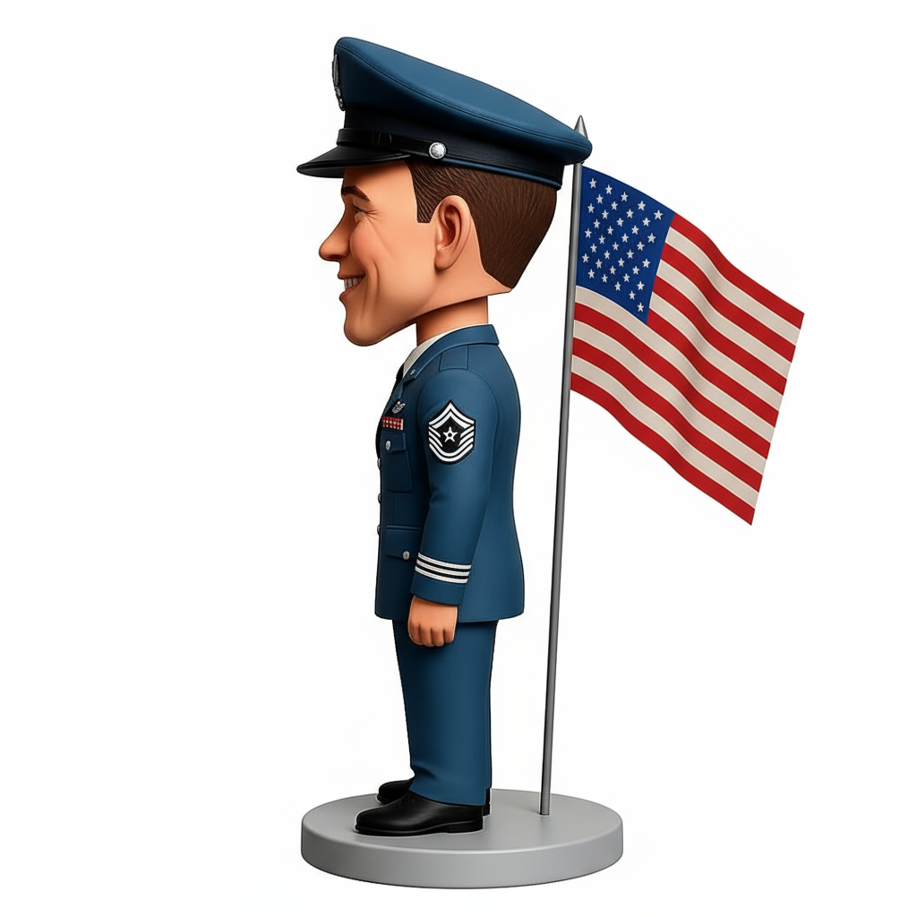 Air Force Officer Custom Bobbleheads- Air Force Uniform Outfit Can Be Customized