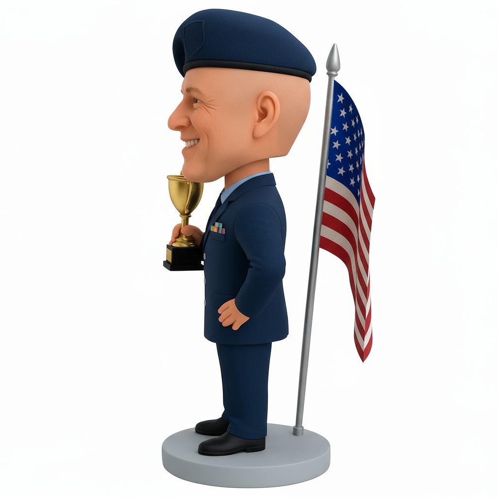 Air Force Retirement Gifts - Custom Air Force Officer Bobblehead - Air Force Uniform Outfit Can Be Customized