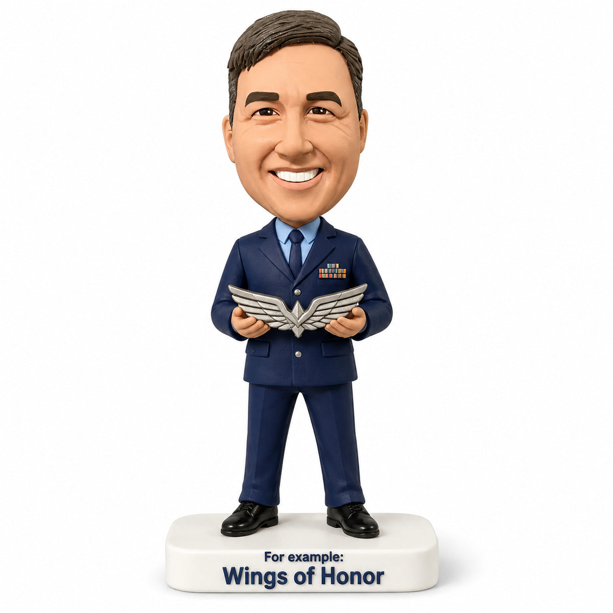 Custom U.S. Air Force Retirement Bobbleheads –- Customizable Military Uniform & Pose