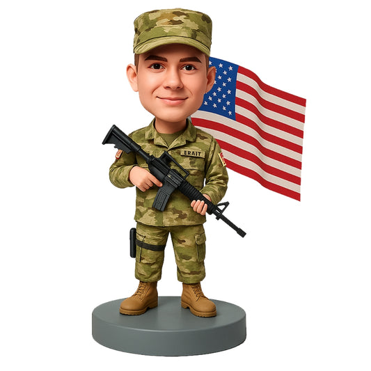 Custom Army Veteran bobbleheads - Army Uniform Can Be Customized