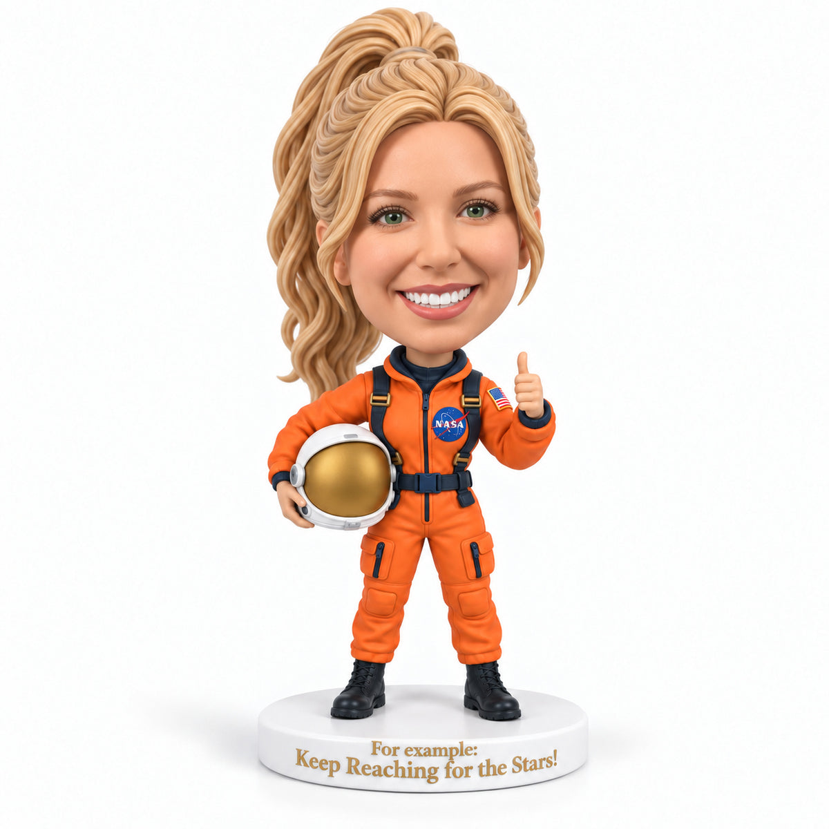 Custom Astronaut Bobblehead – Customizable Outfit & Pose
