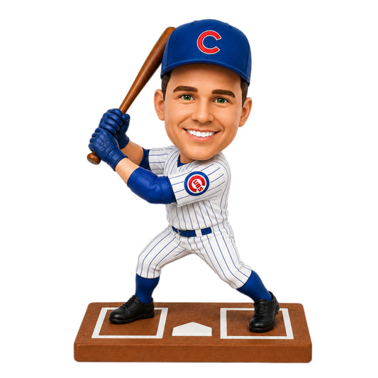 Custom Chicago Baseball Fan Bobbleheads –-- Customizable Baseball Outfit & Pose